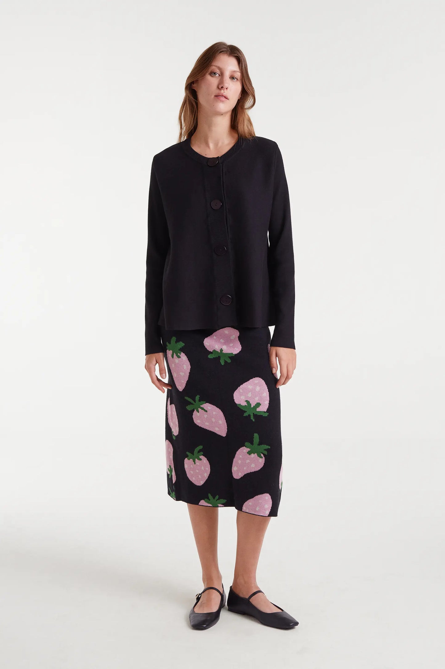 Cárdigan de punto negro