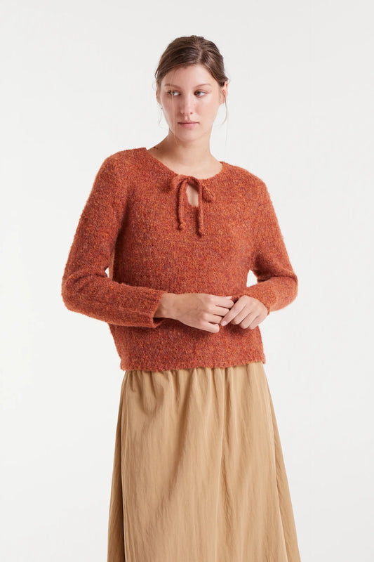 Jersey punto con textura naranja