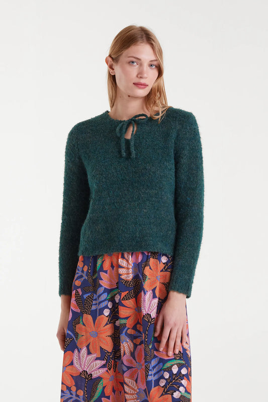 Jersey punto con textura verde