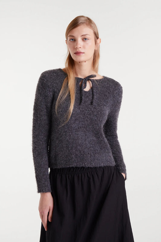 Jersey punto con textura gris