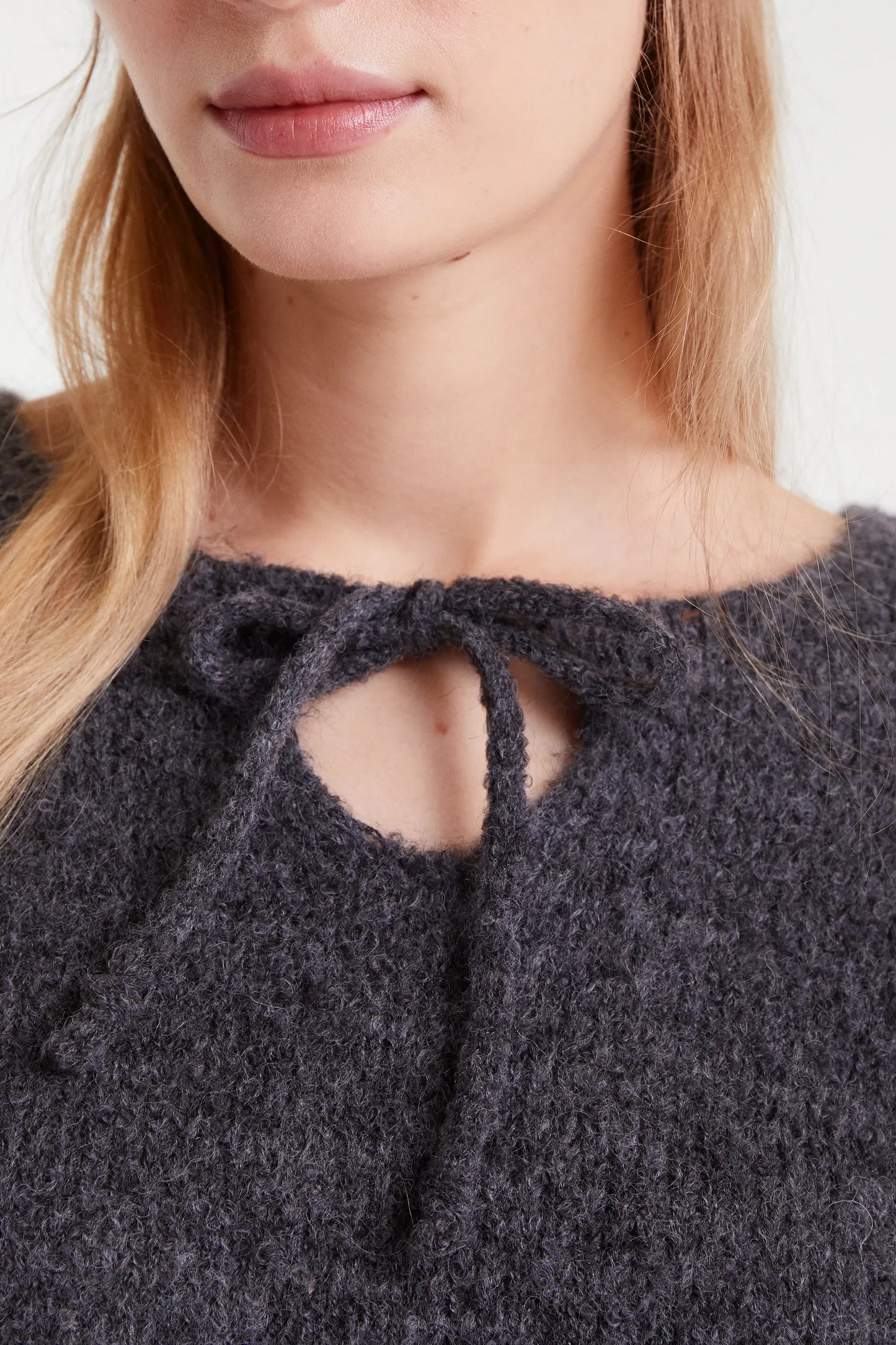 Jersey punto con textura gris