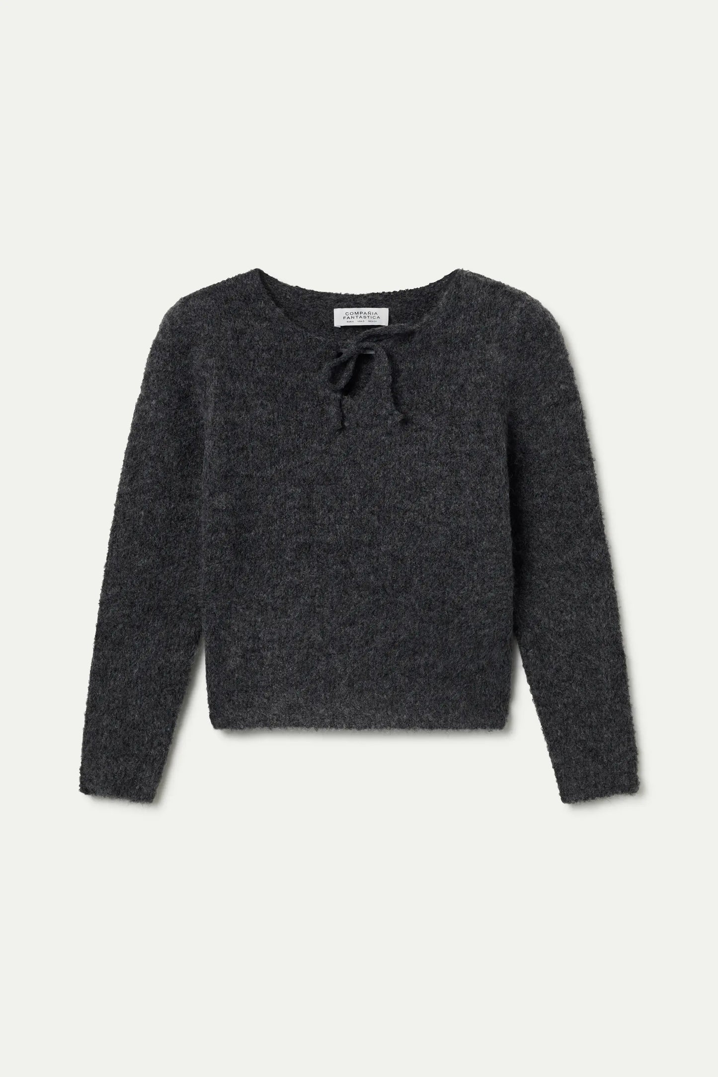 Jersey punto con textura gris