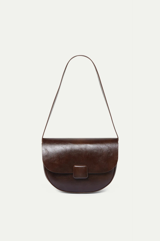 Bolso de cuero sintético marrón