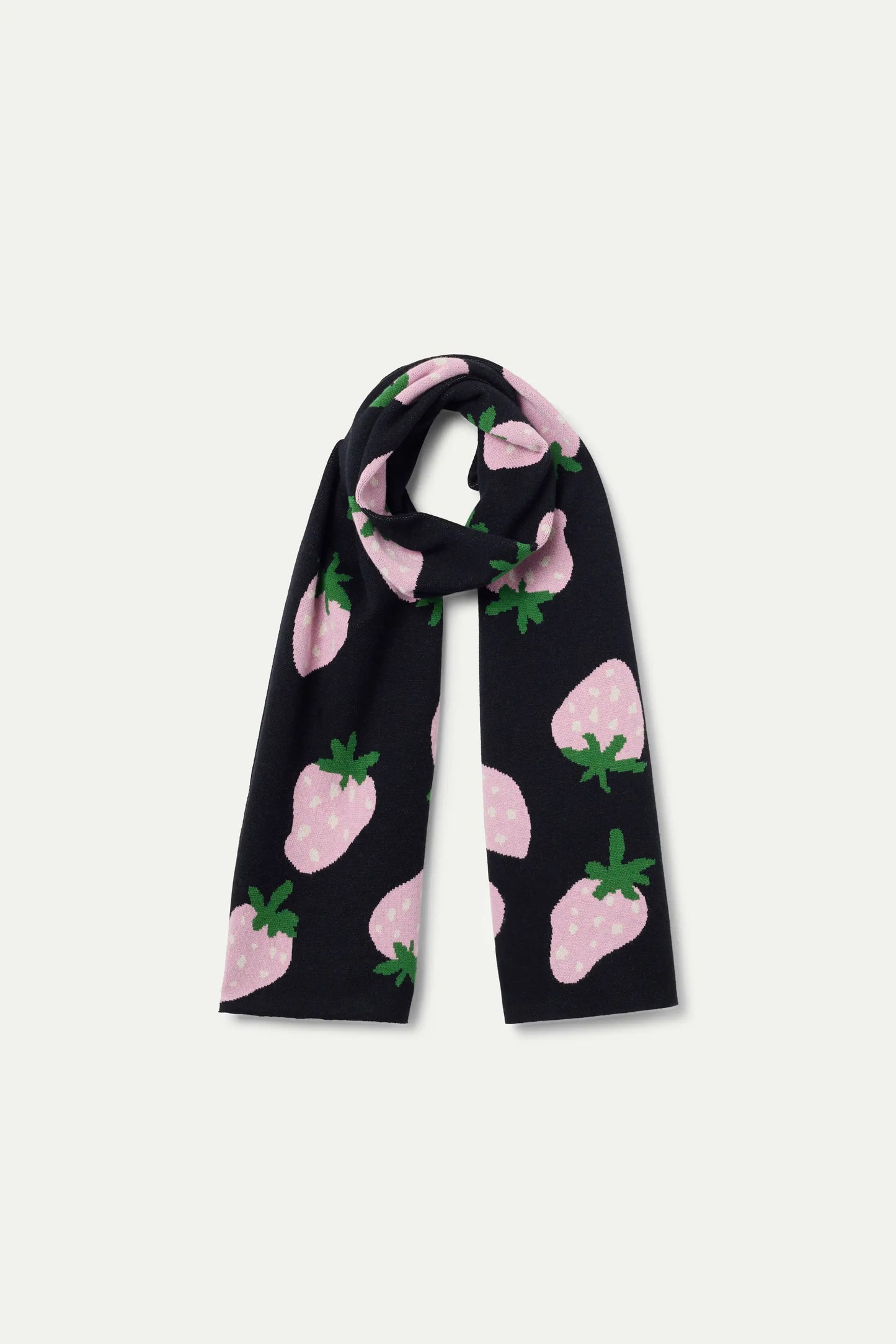 Morango printed jacquard knit scarf
