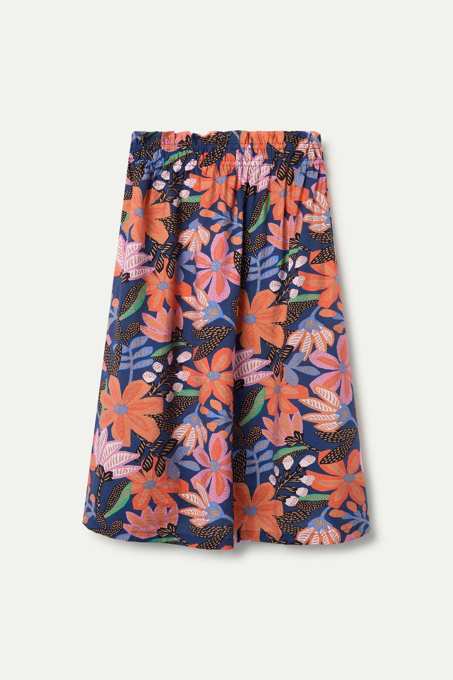 Lightweight crepe midi skirt with Tigerlily print