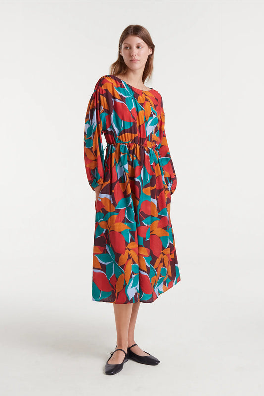 Vestido midi crepé ligero con estampado Ponziana