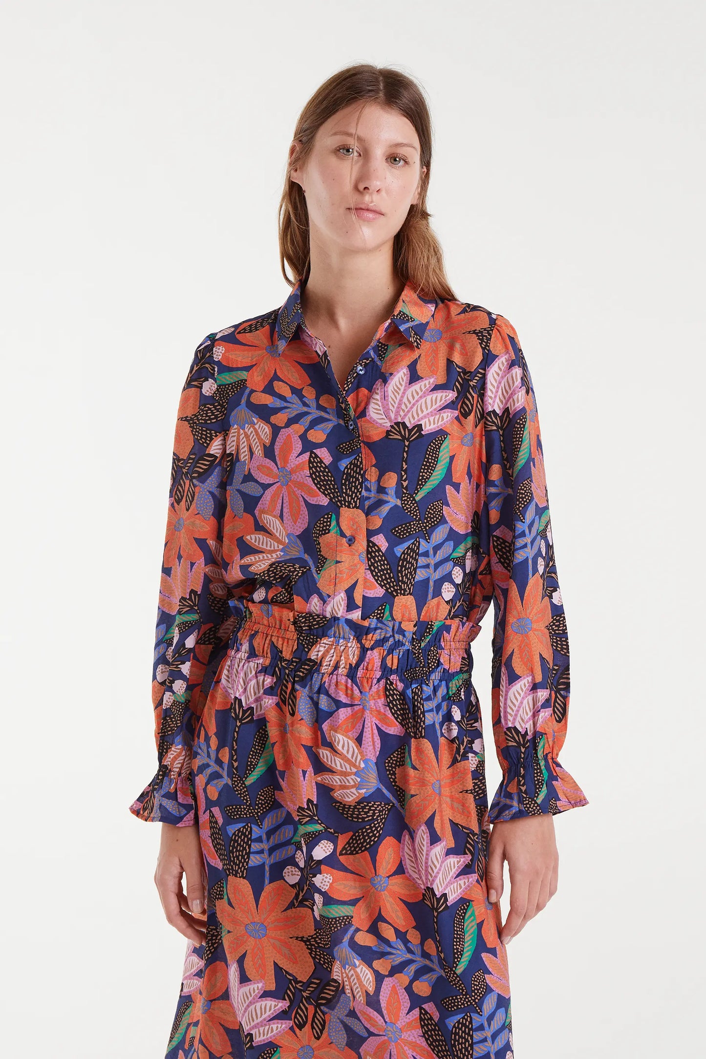 Camisa crepé ligero con estampado Tigerlily