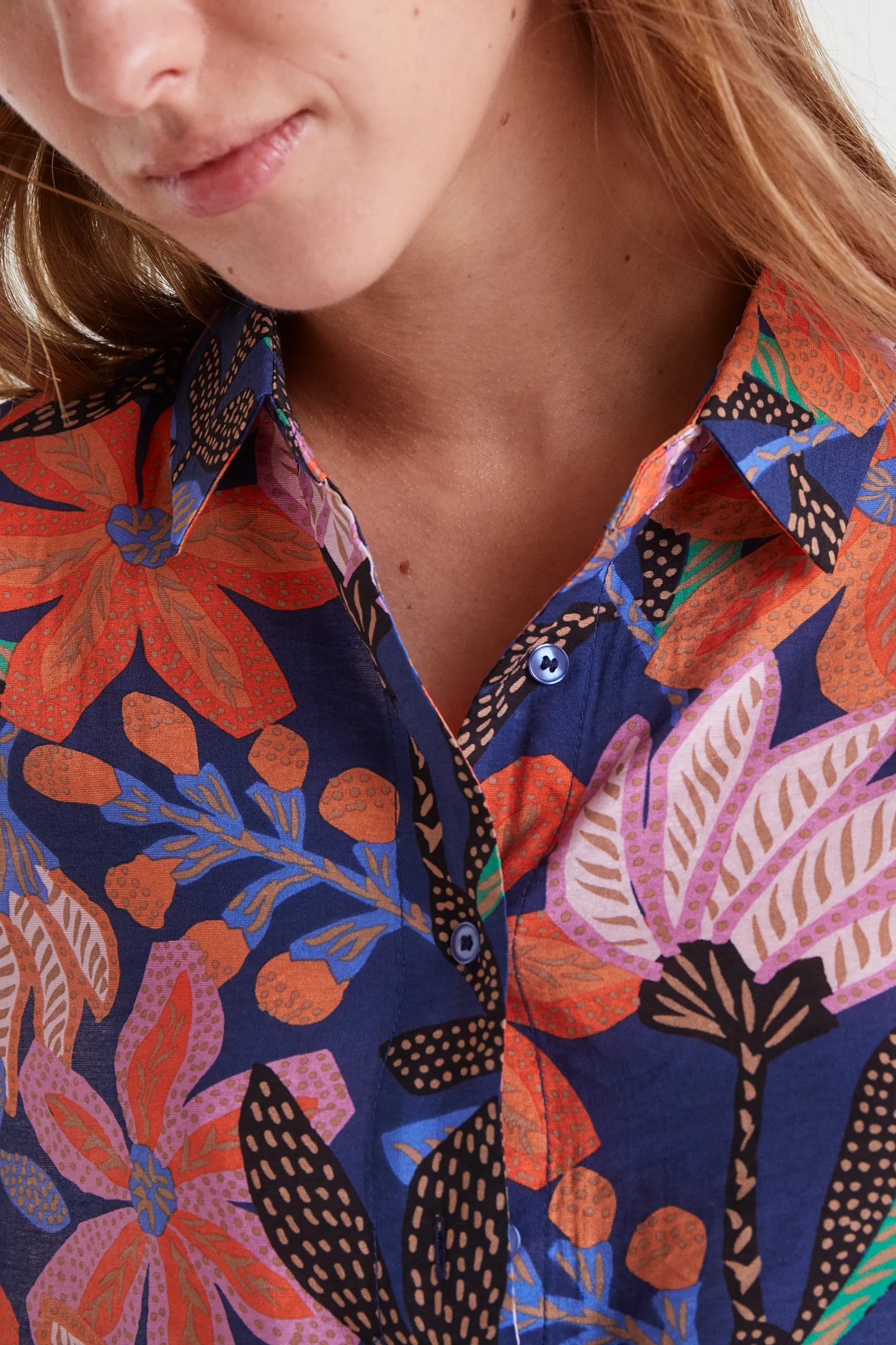 Camisa crepé ligero con estampado Tigerlily
