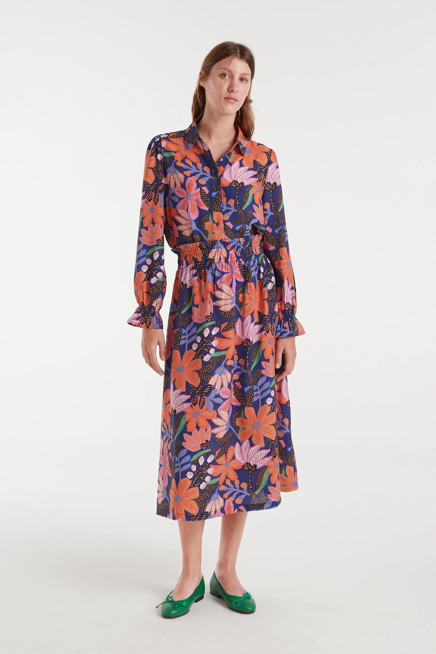 Camisa crepé ligero con estampado Tigerlily