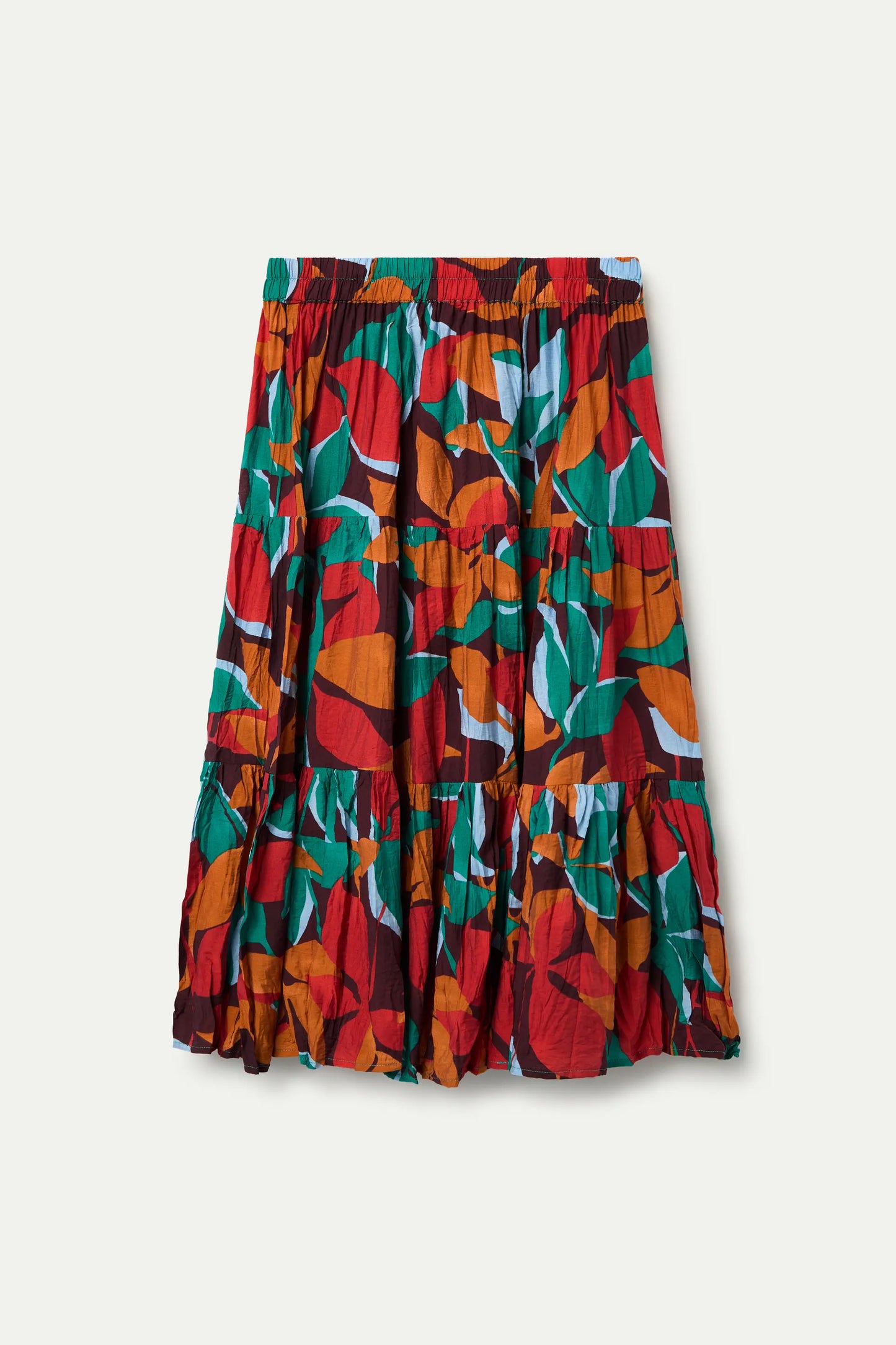 Gonna midi in crepe leggera con stampa Ponziana