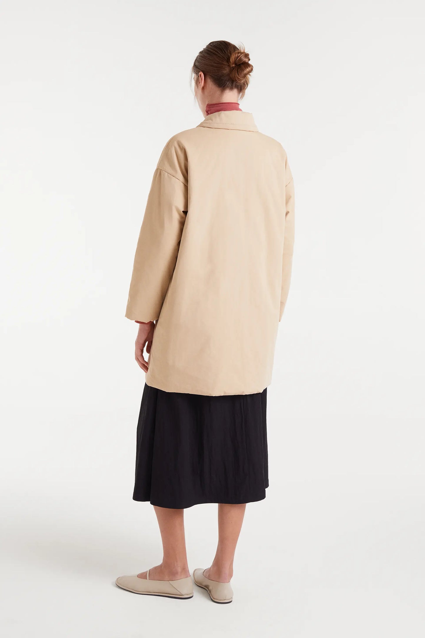 Cappotto midi beige