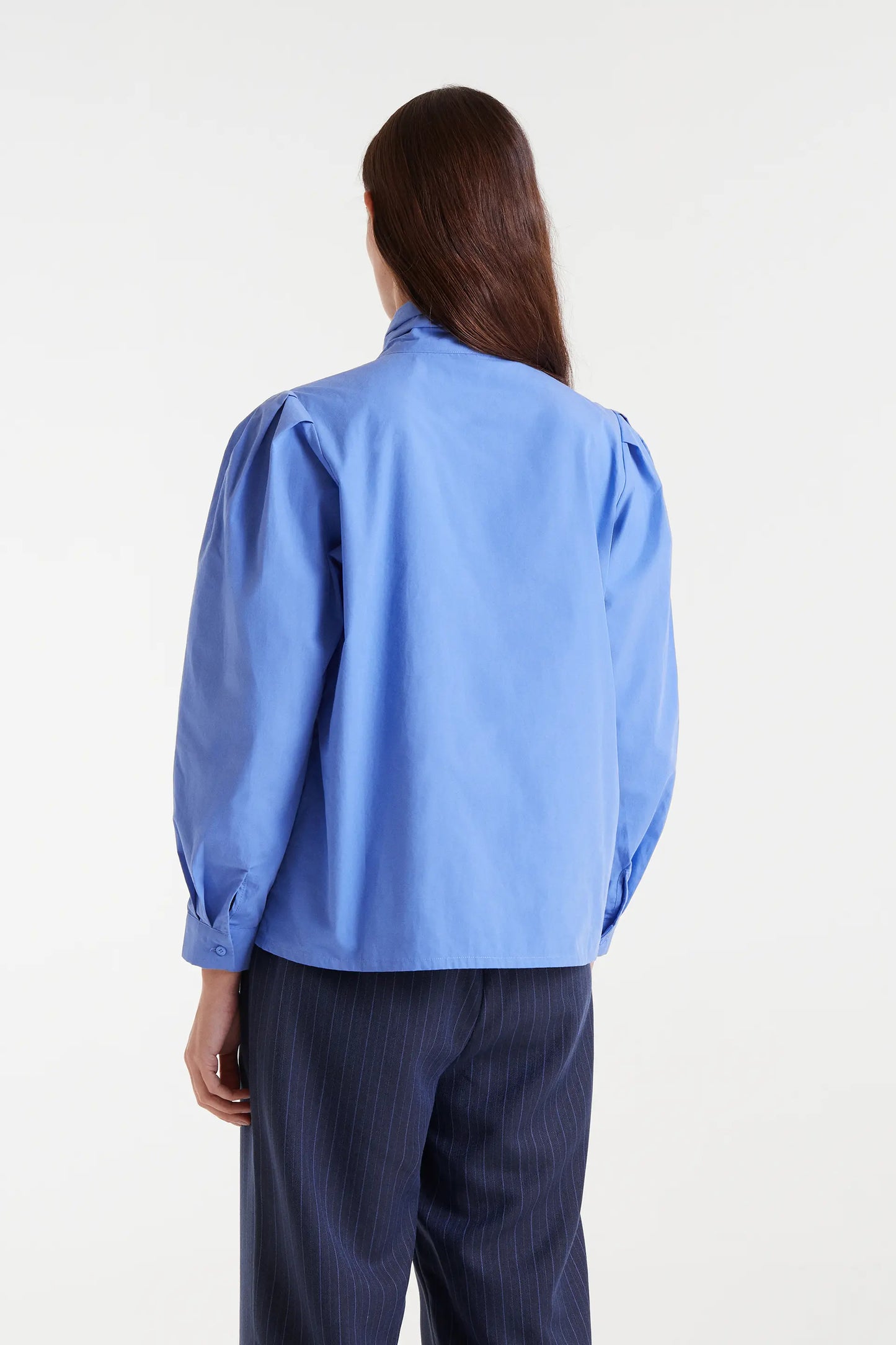 Camisa 100% algodón lazada azul