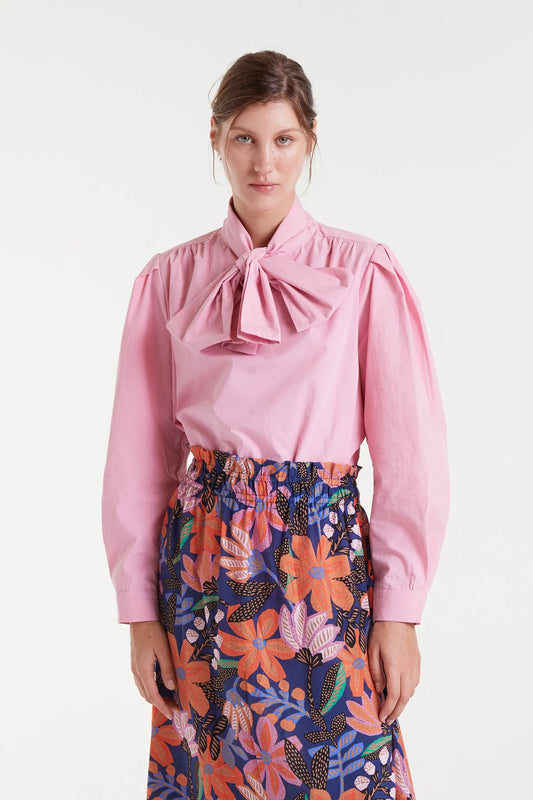 Camisa 100% algodón lazada rosa