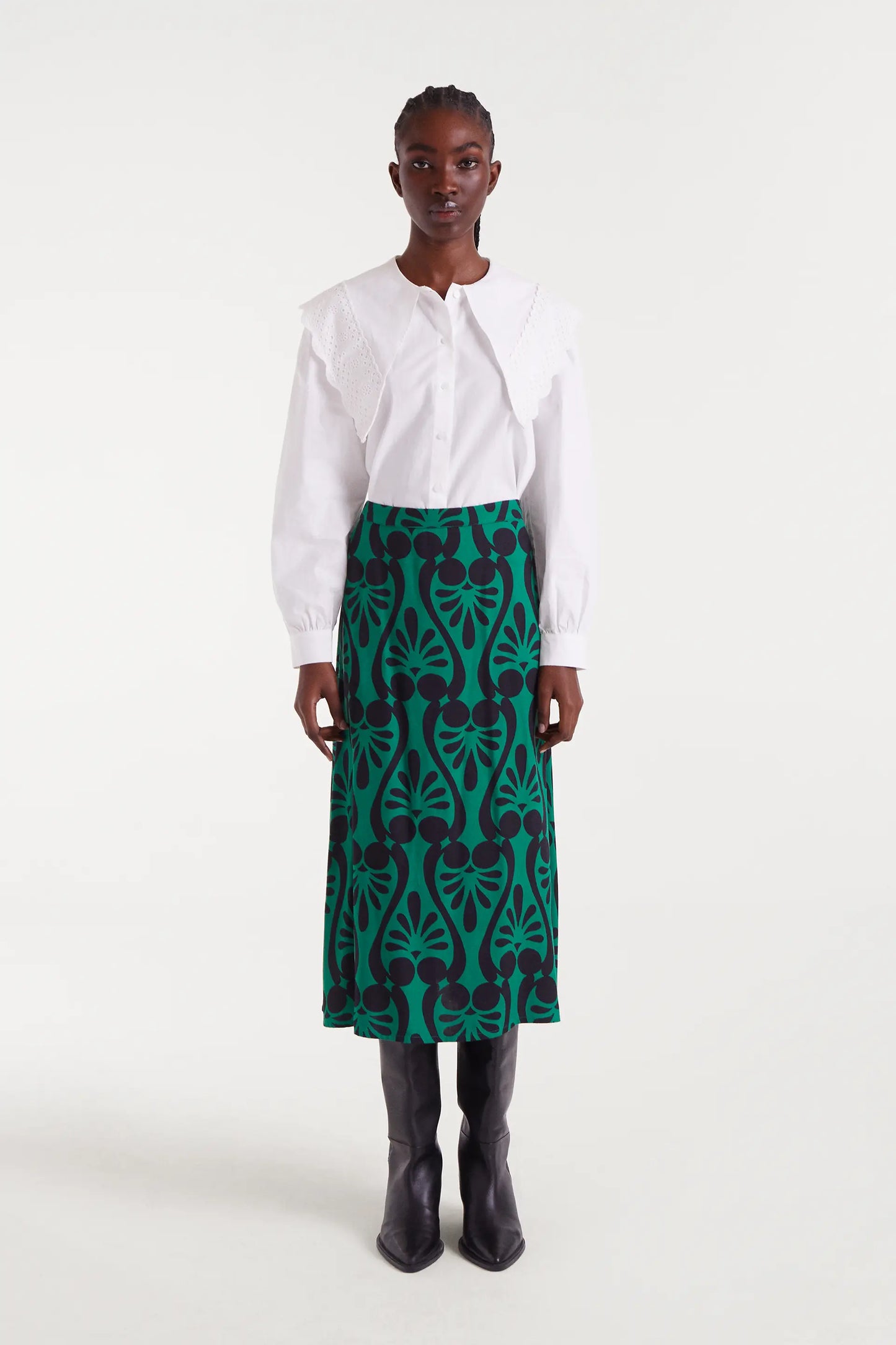 Camisa 100% algodón maxi solapa blanca