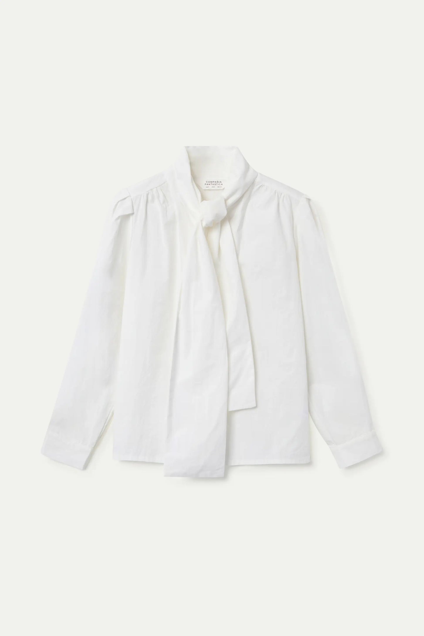 Camisa 100% algodón lazada blanco