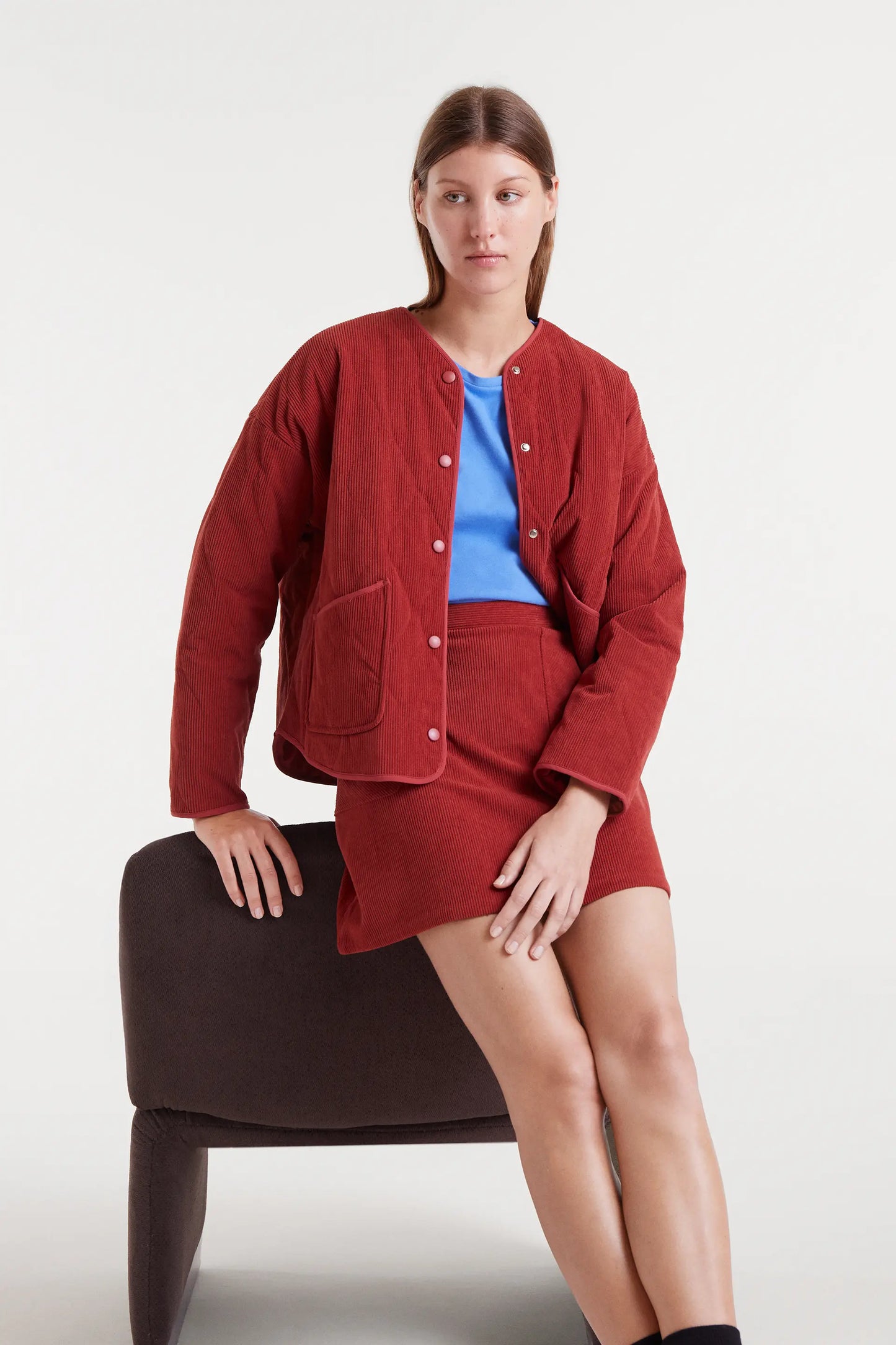 Camiseta 100% algodón azul