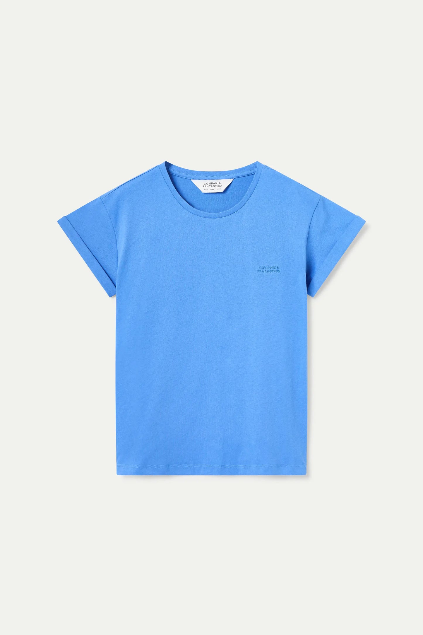 Camiseta 100% algodón azul