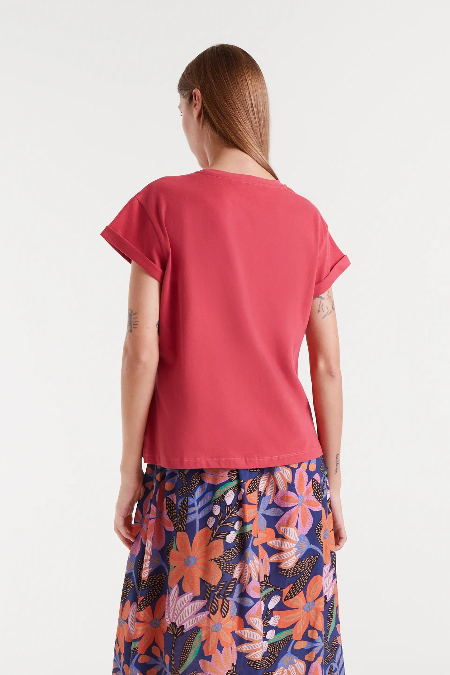 Camiseta 100% algodón rojo