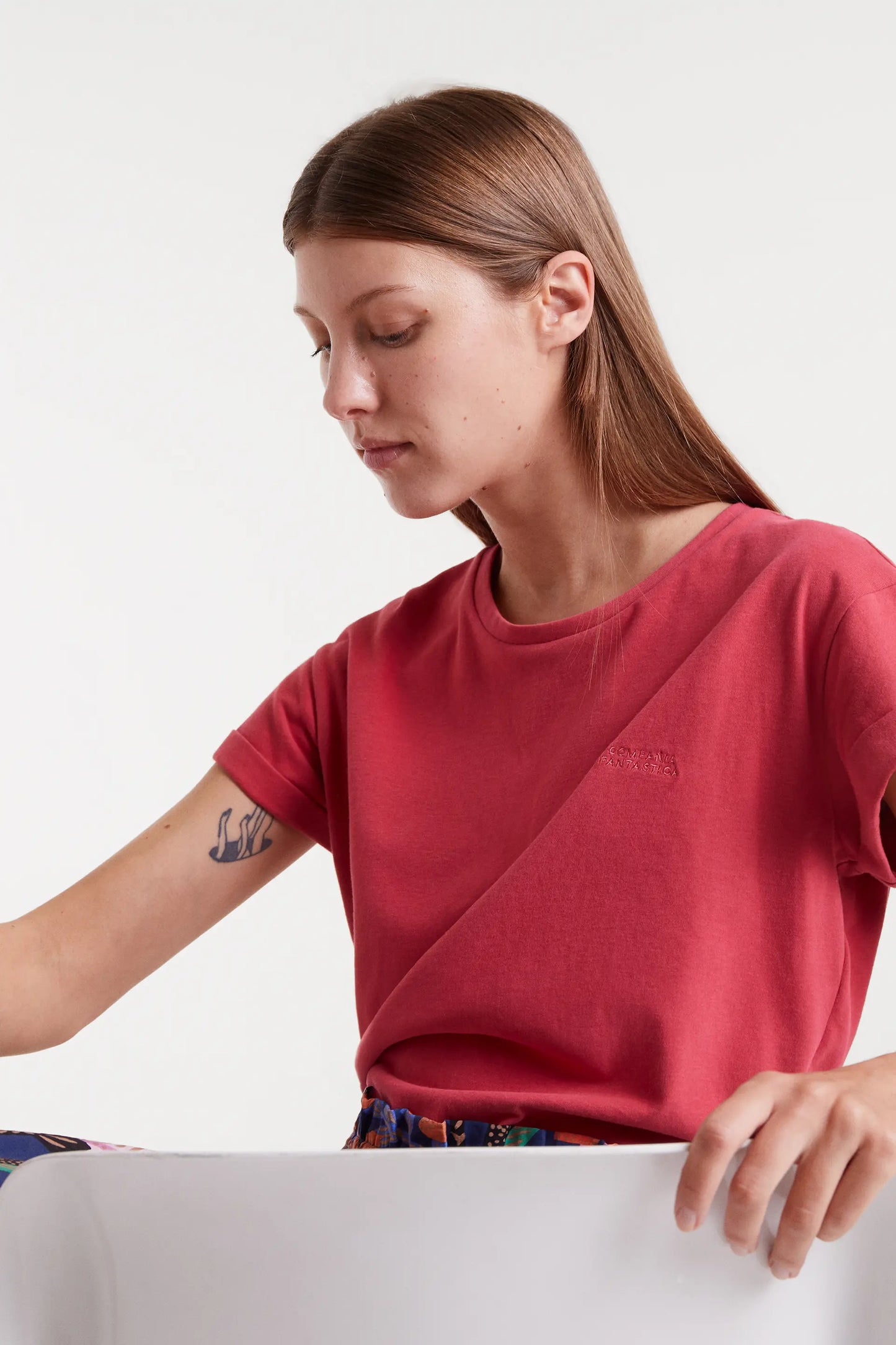 Camiseta 100% algodón rojo