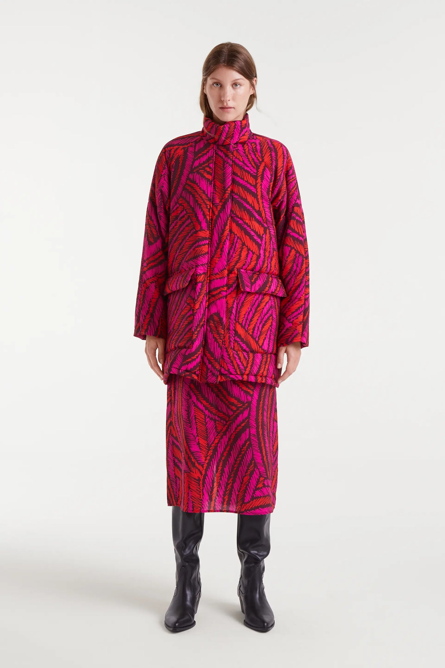 Cappotto con stampa Fedora