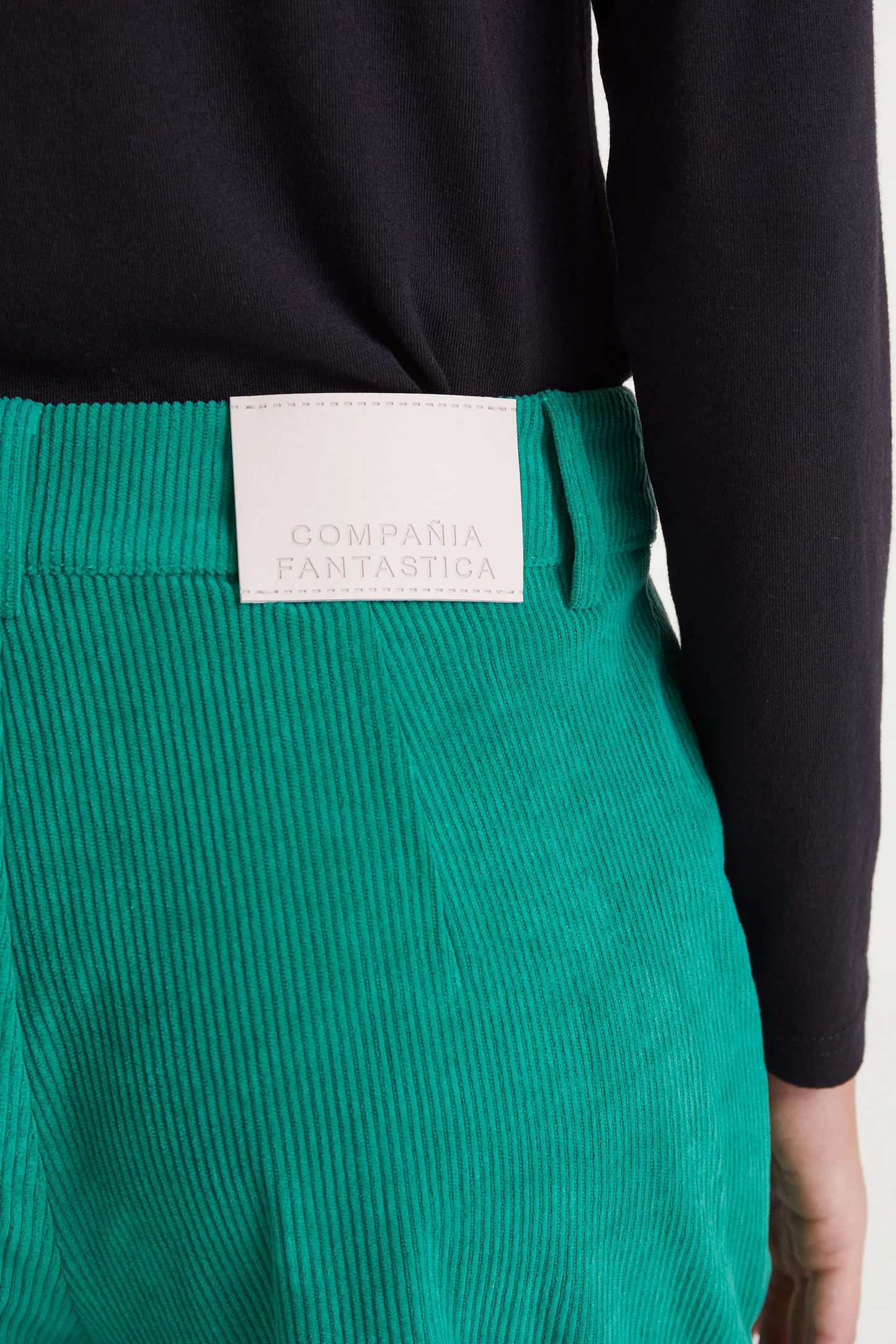 Green corduroy pants
