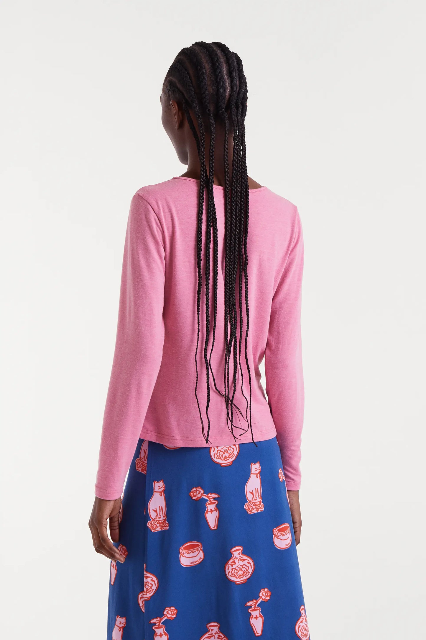 Camiseta anudada rosa