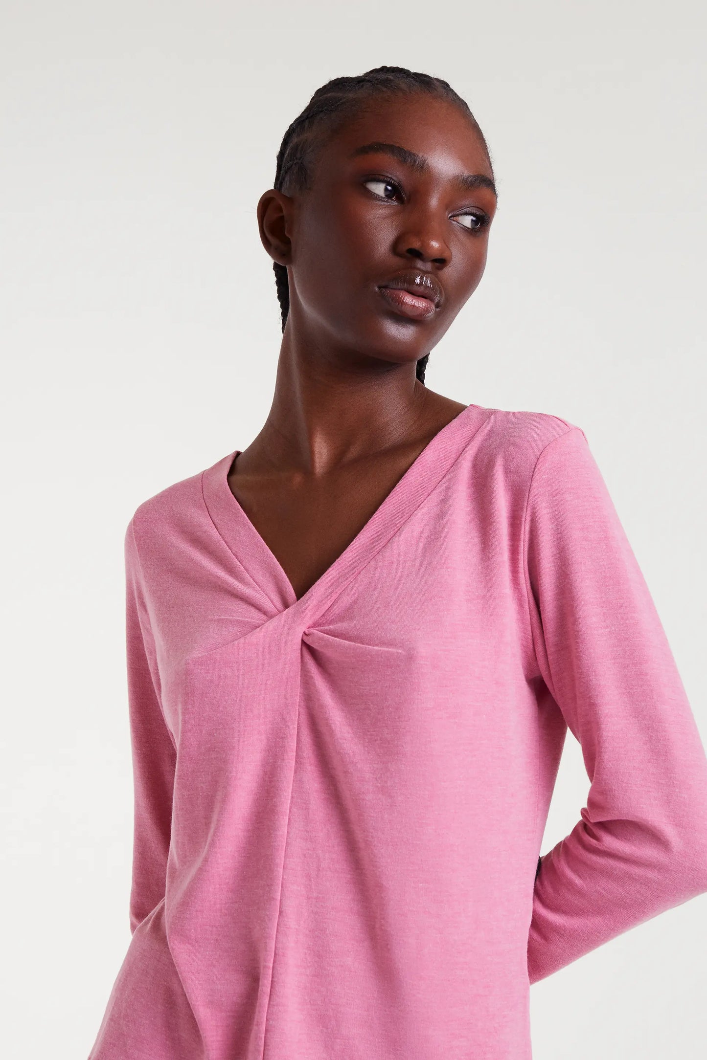 Camiseta anudada rosa