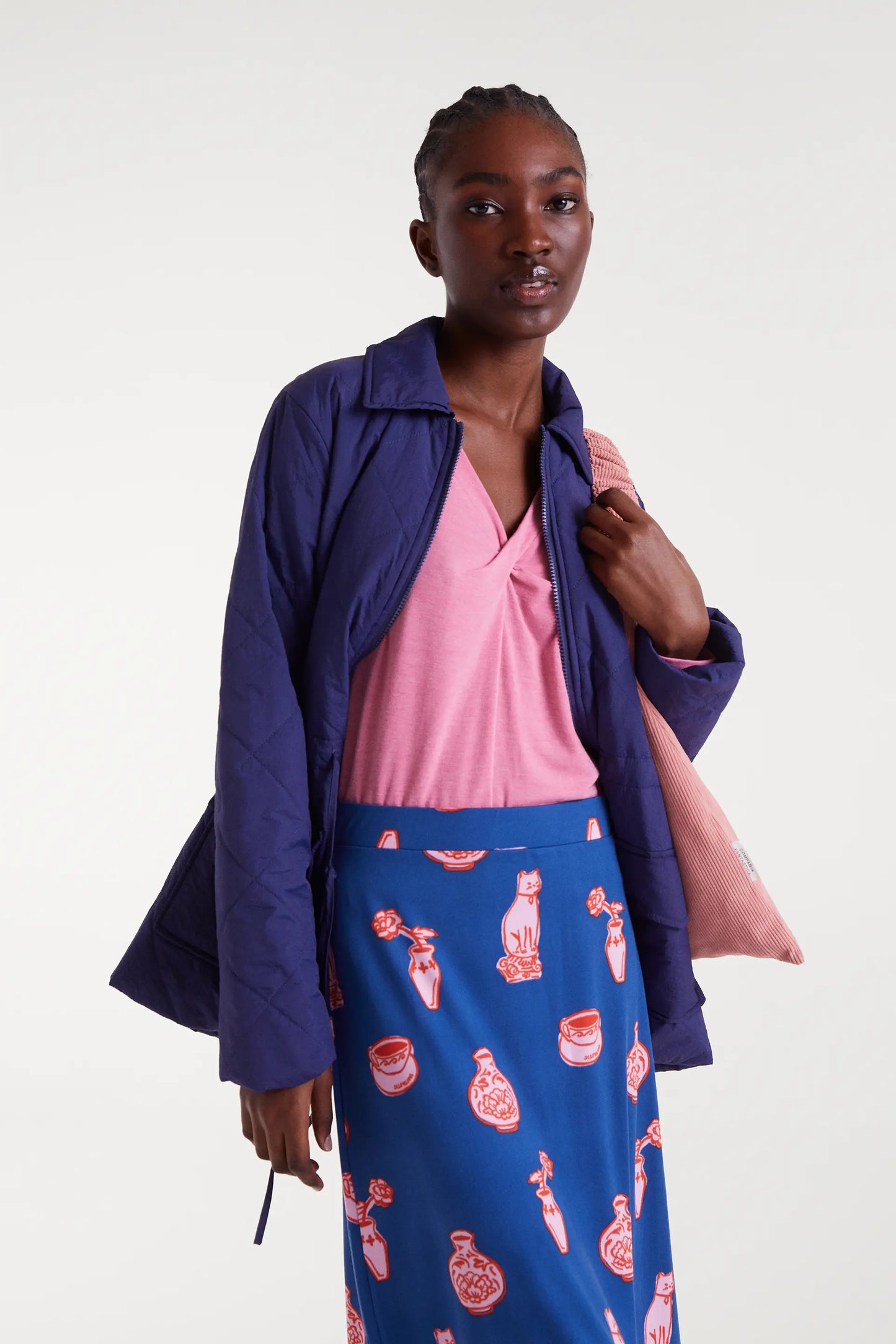 Camiseta anudada rosa