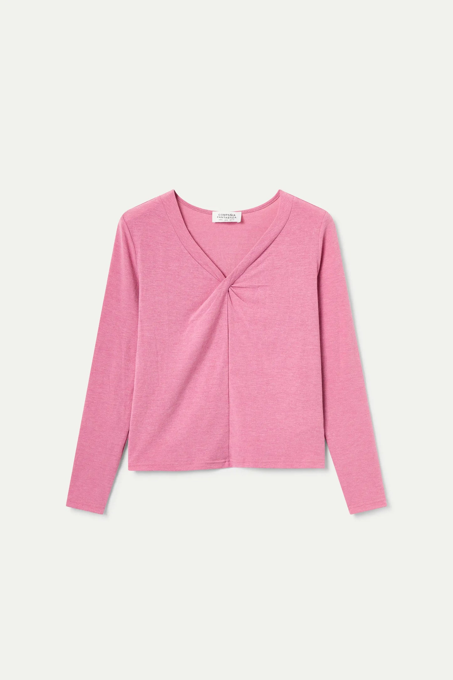 Camiseta anudada rosa