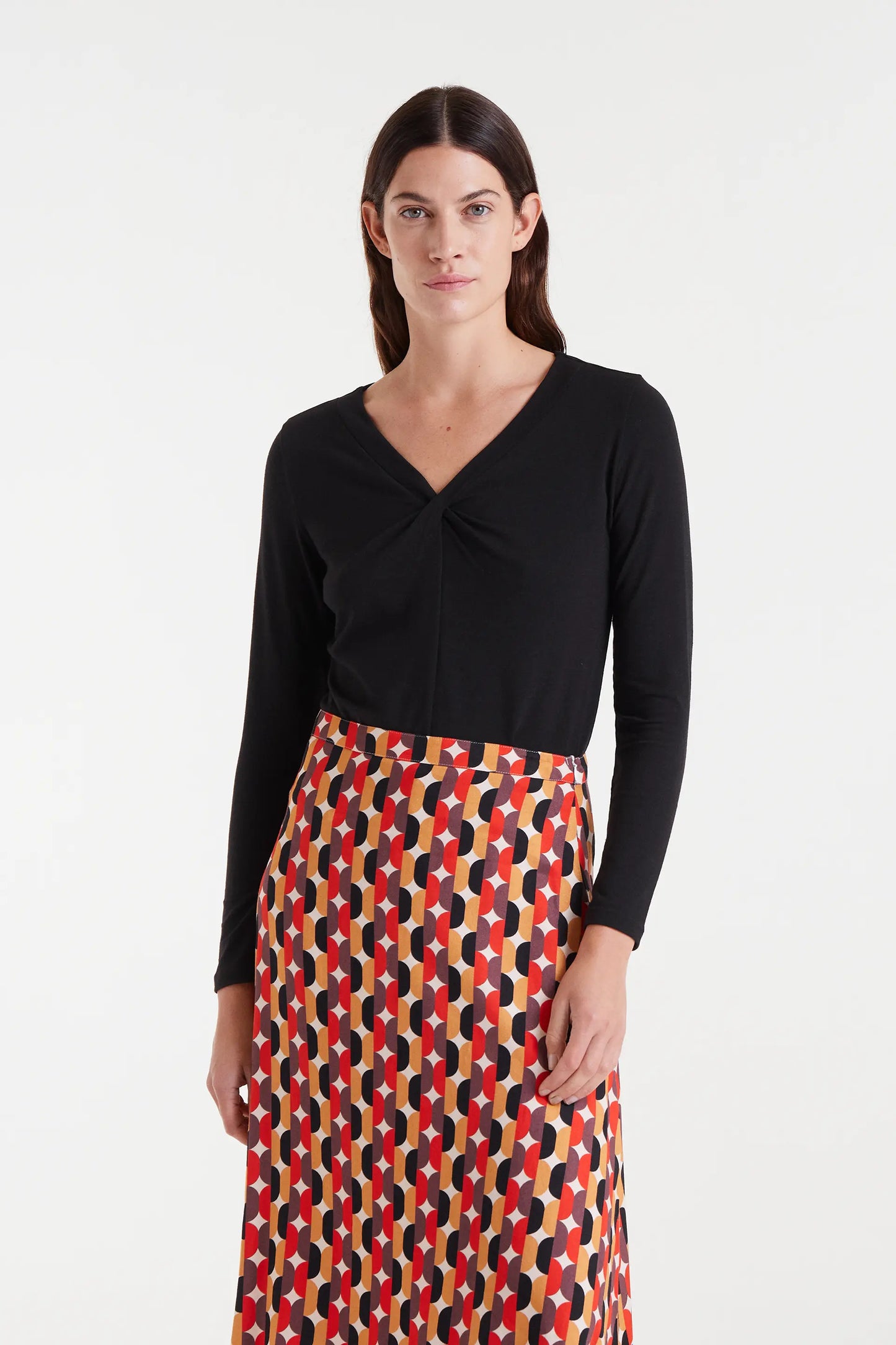 Camiseta anudada negra