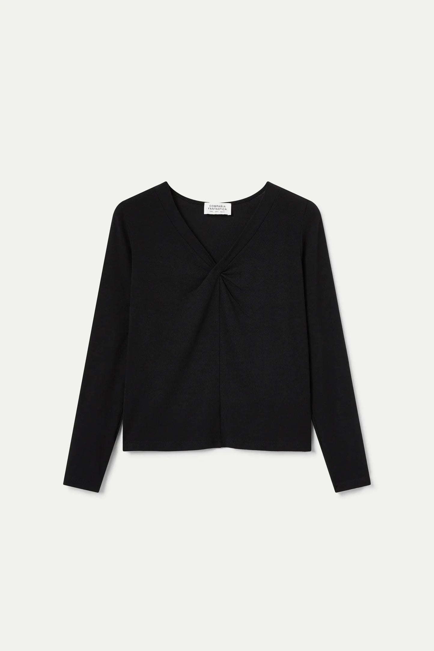 Camiseta anudada negra