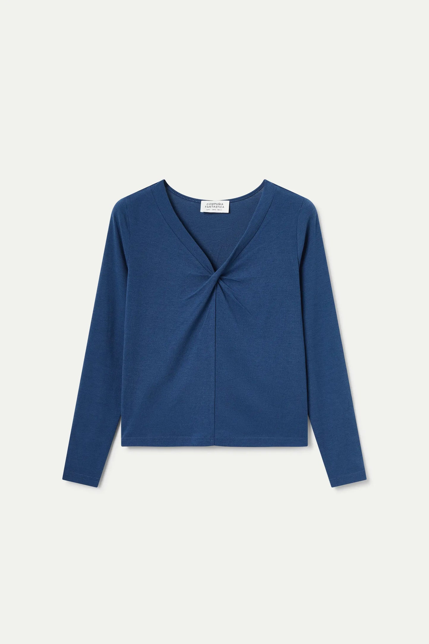 Camiseta anudada azul