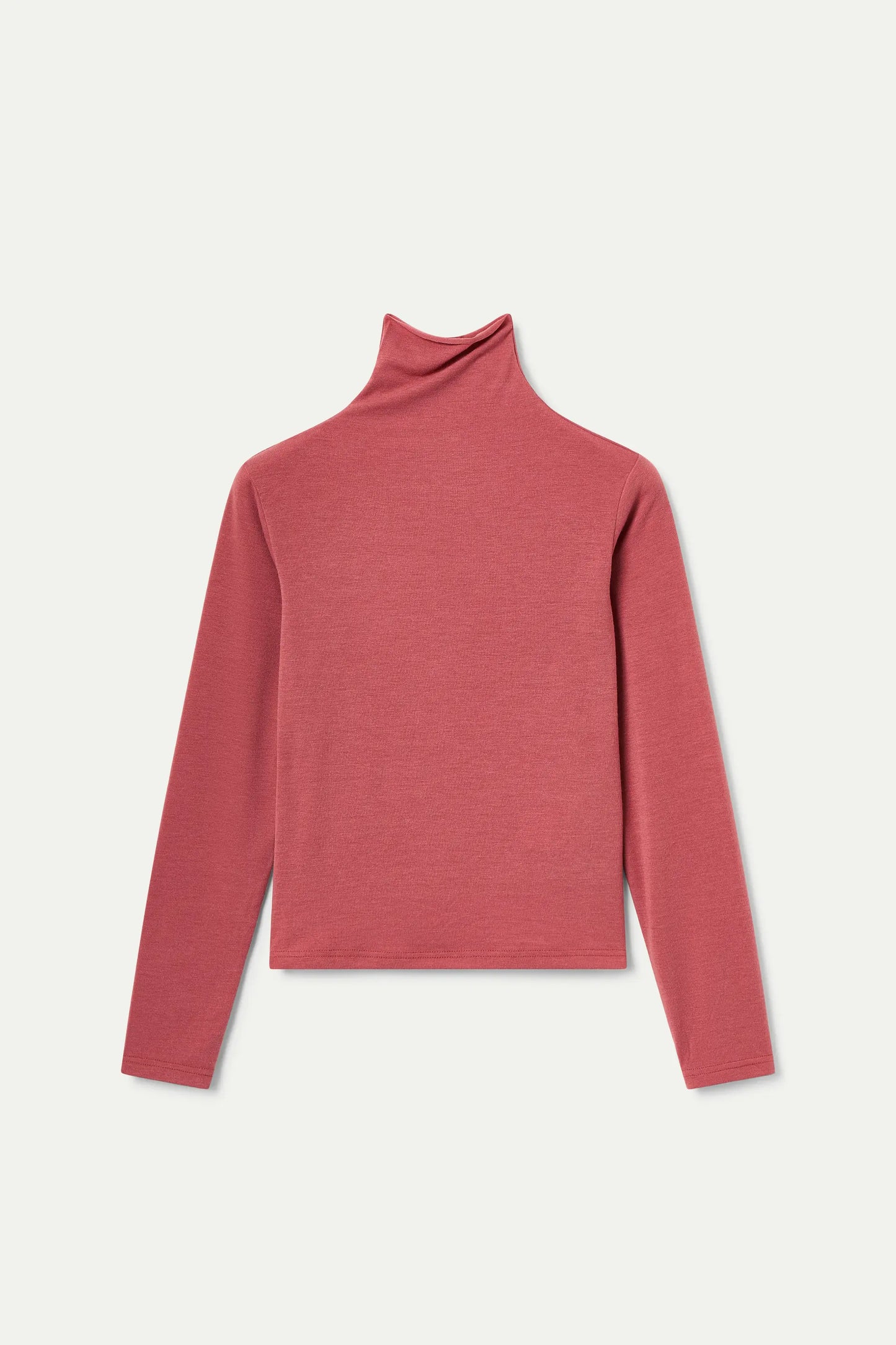 Terracotta high-neck T-shirt