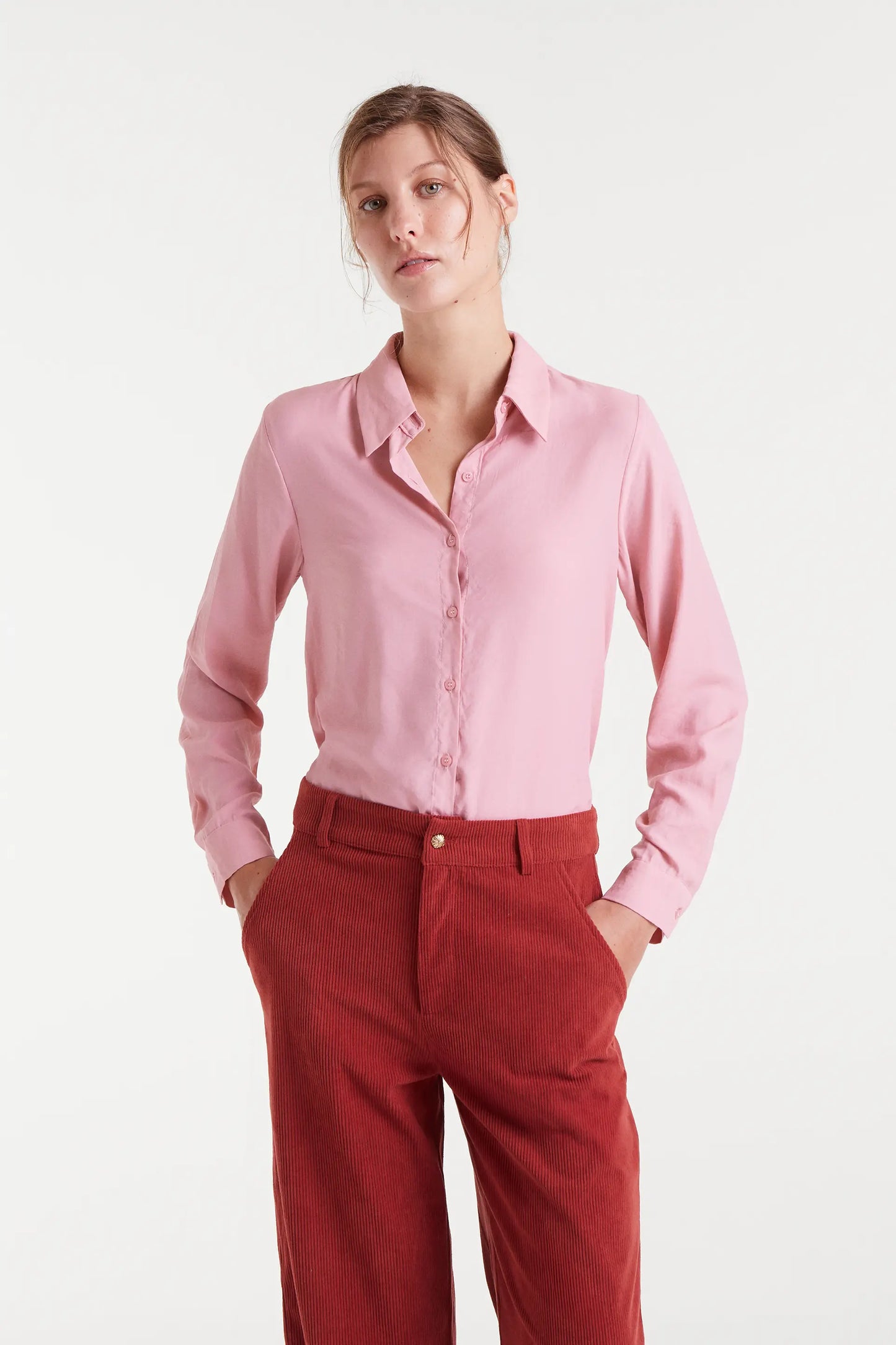 Camisa fluida rosa