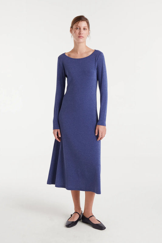 Vestido midi navy blue