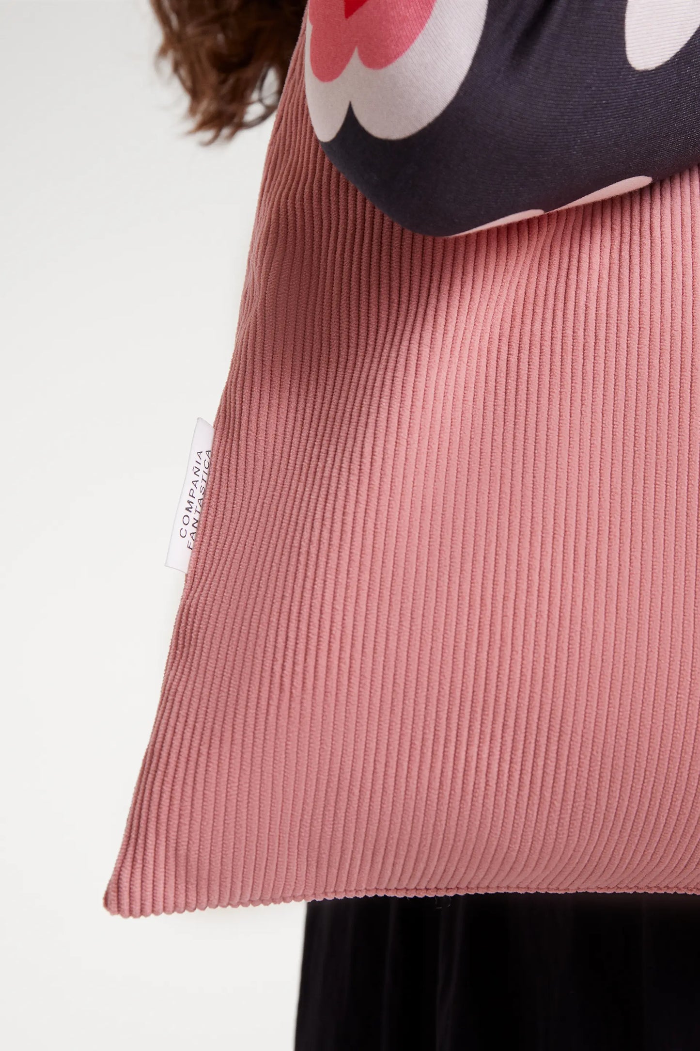 Pink corduroy bag