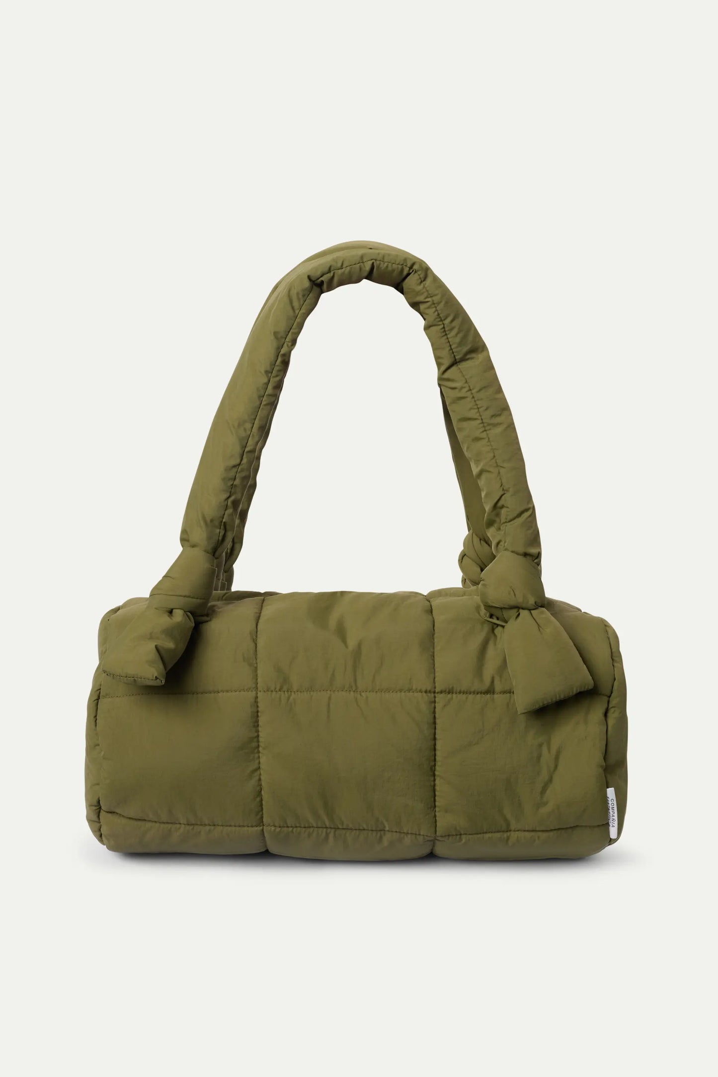 Green quilted shoulder bag
