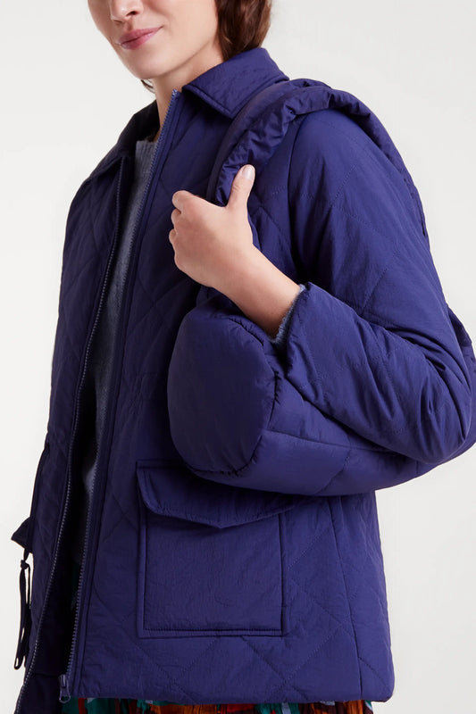 Bolso de hombro acolchado azul