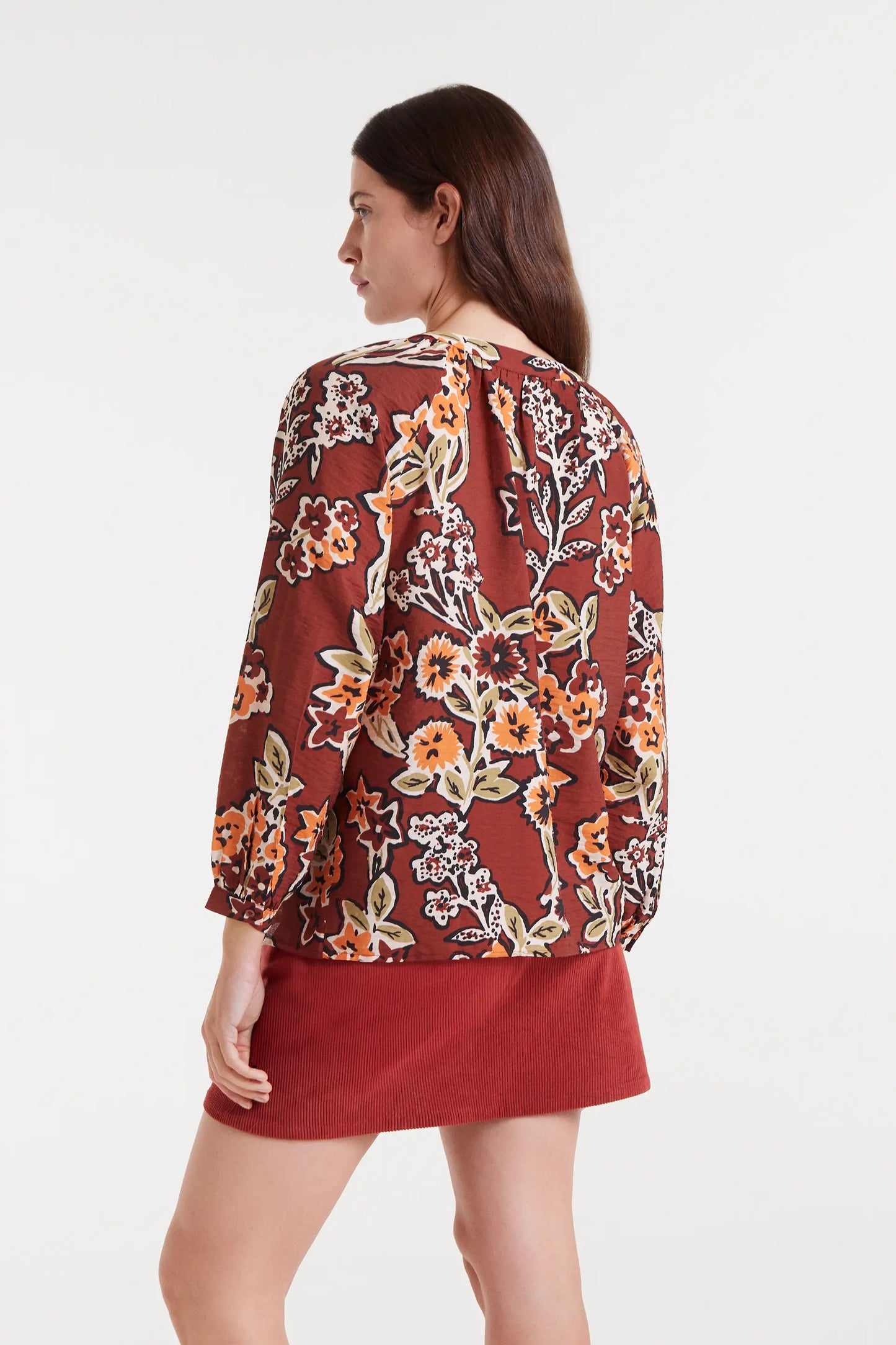 Camisa crepé ligero con estampado Daisy