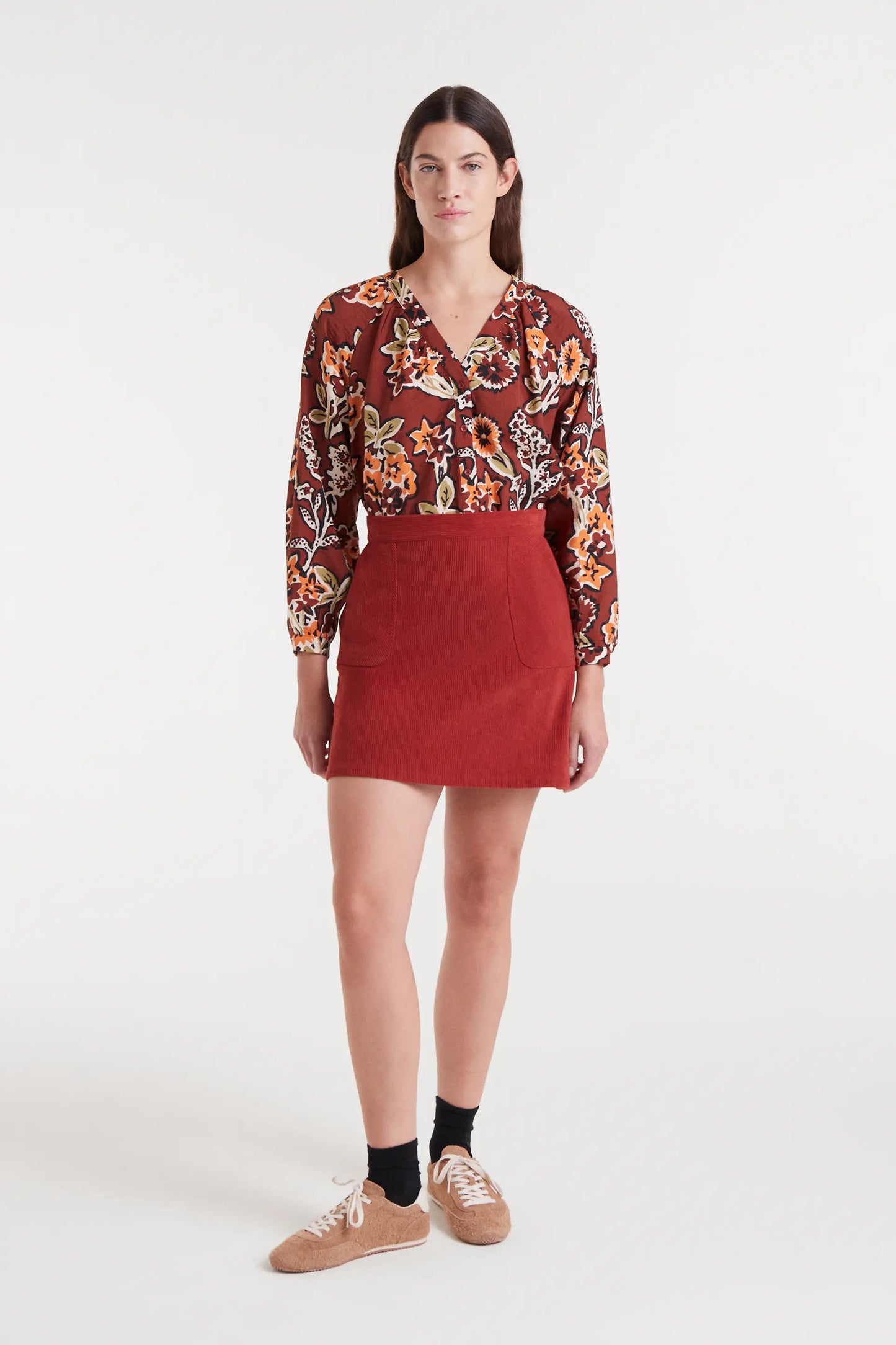 Camisa crepé ligero con estampado Daisy