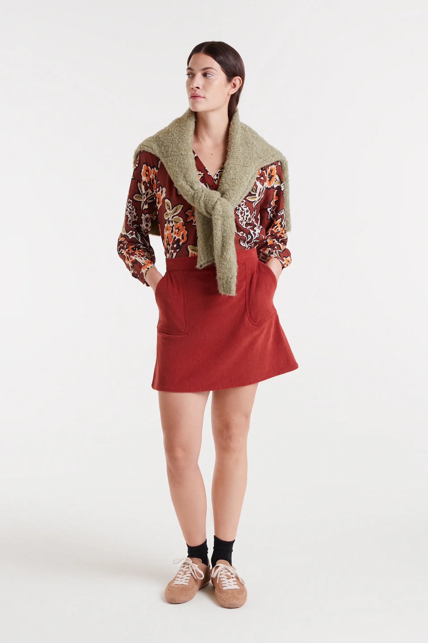 Camisa crepé ligero con estampado Daisy