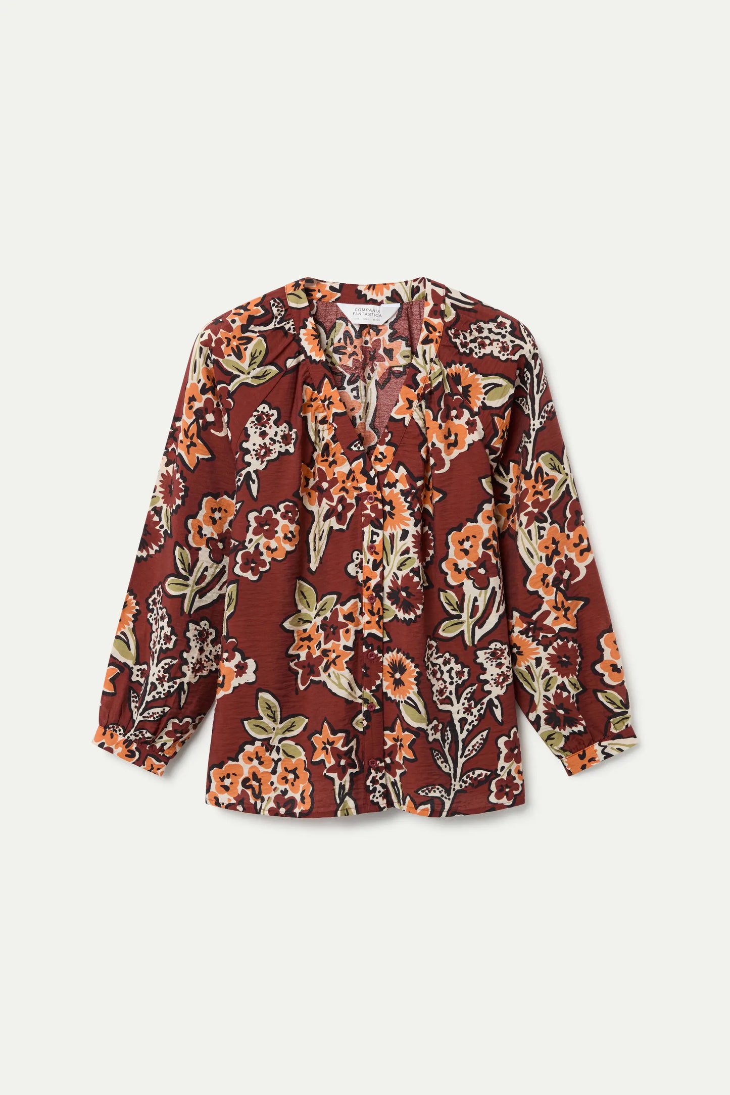 Camisa crepé ligero con estampado Daisy