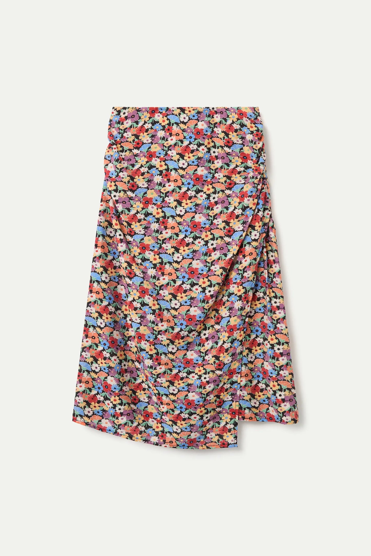 Hampton Small Print Lightweight Crepe Midi Skirt