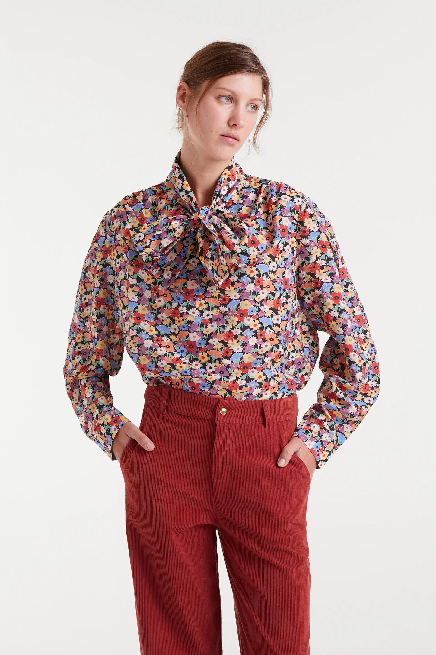Camisa lazada con estampado Hampton Small