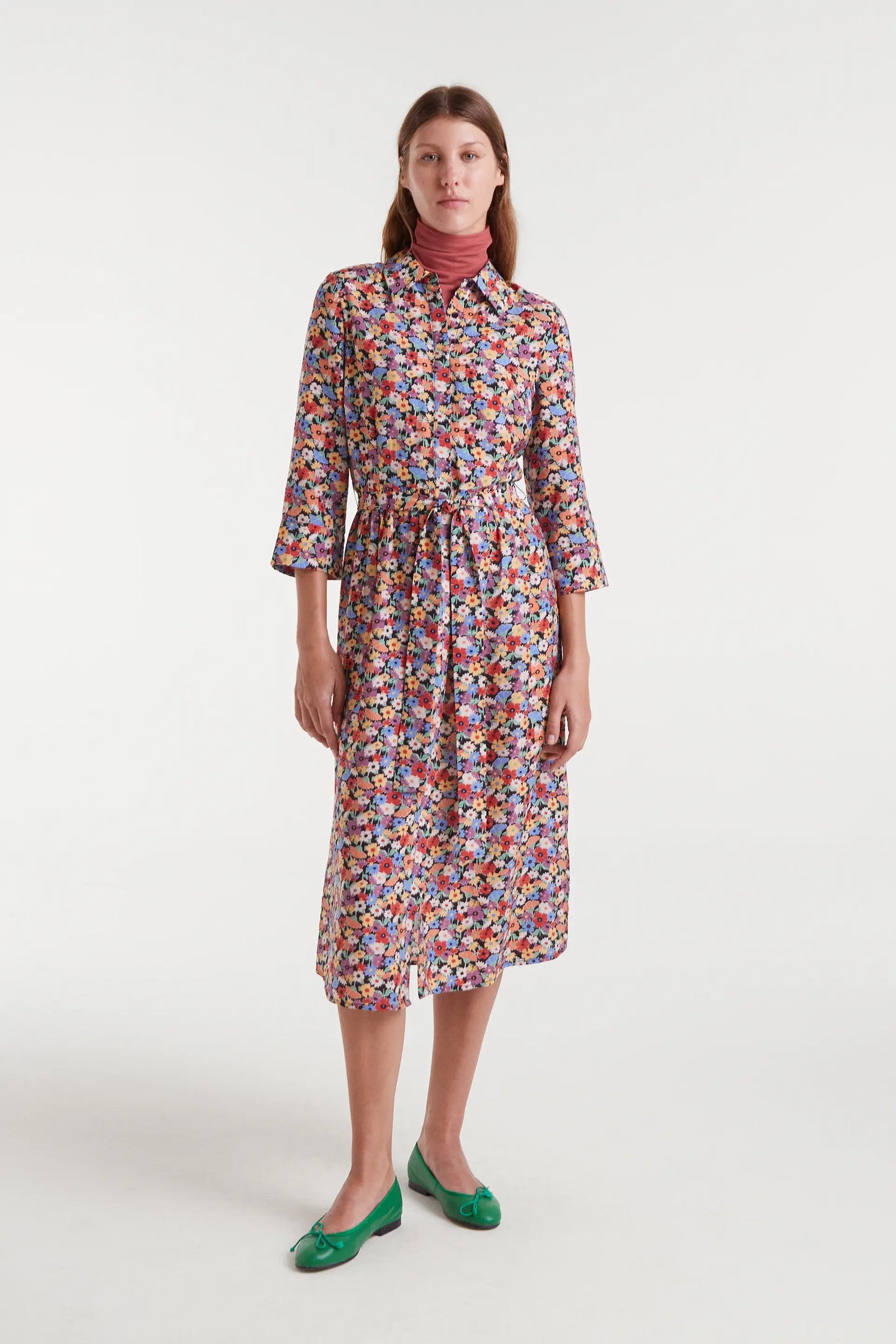 Abito midi in crêpe leggero Hampton Small