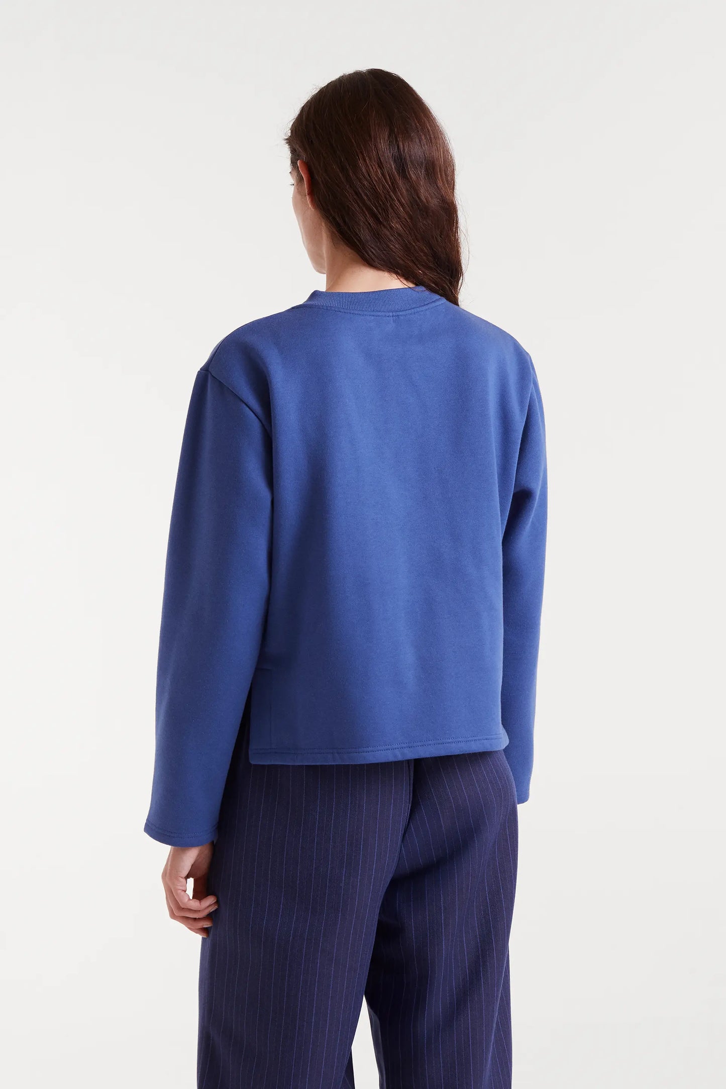 Felpa girocollo con paillettes