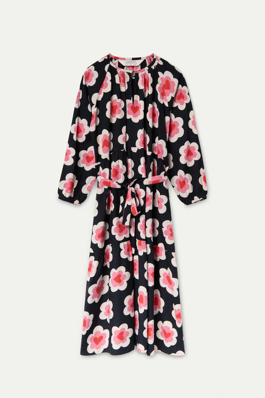 Vestido midi con estampado Sweatheart