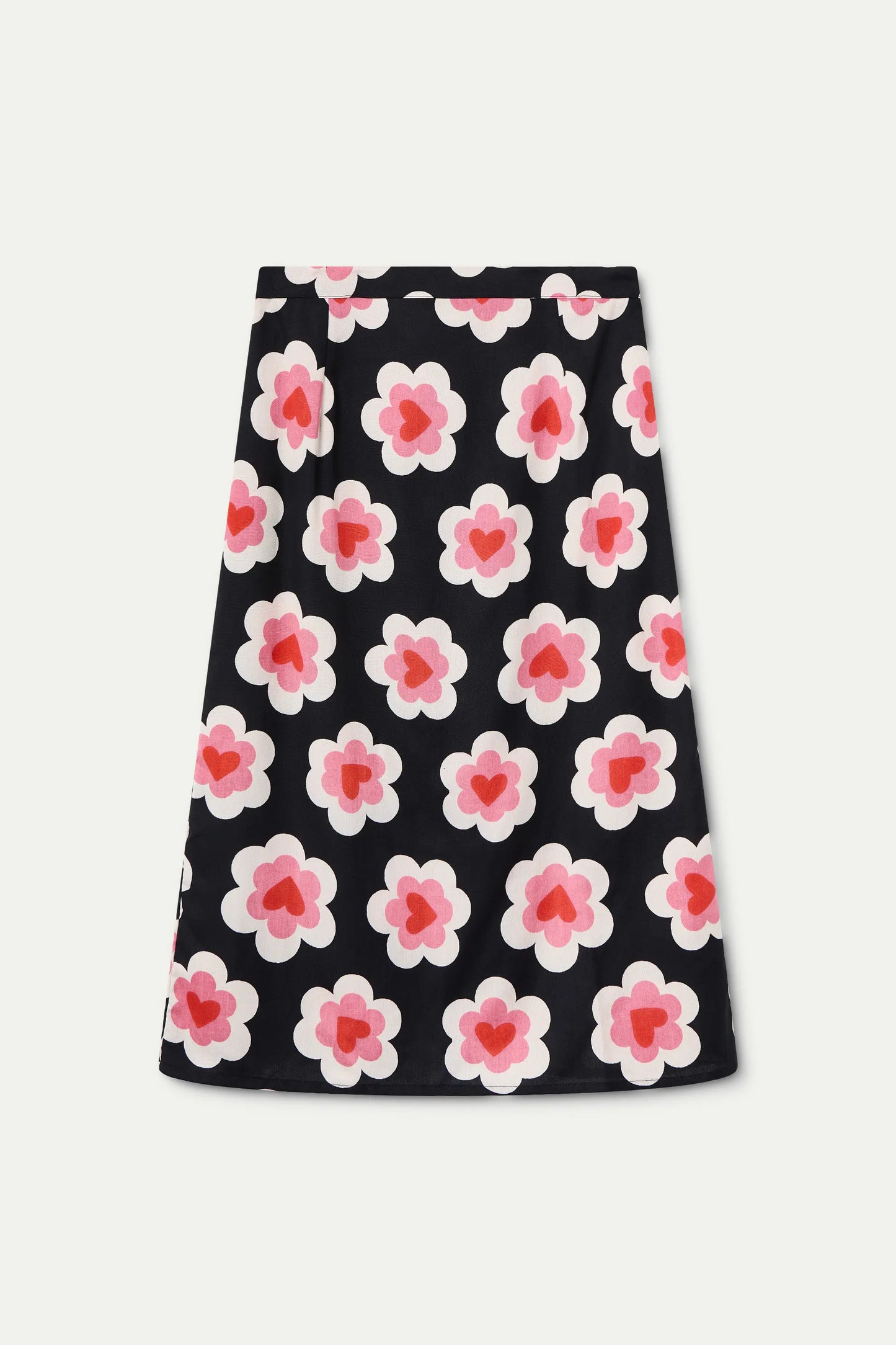 Falda midi con estampado Sweatheart