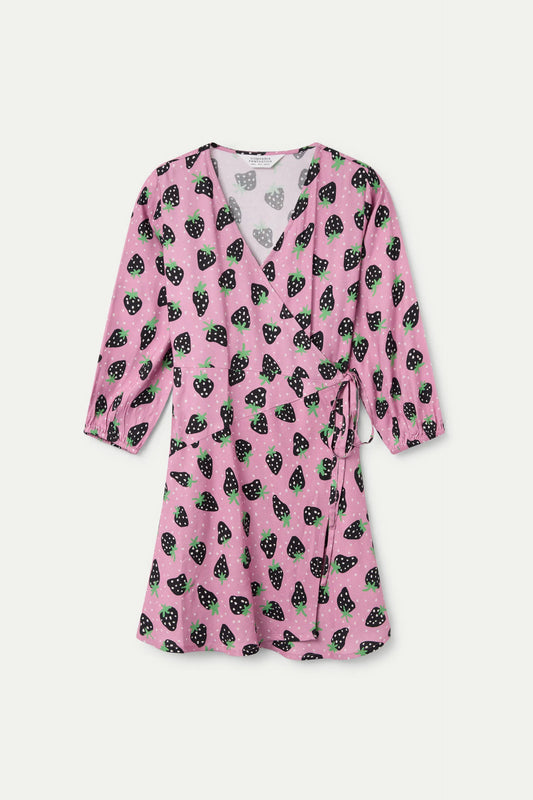 Vestido corto con estampado Morango Small