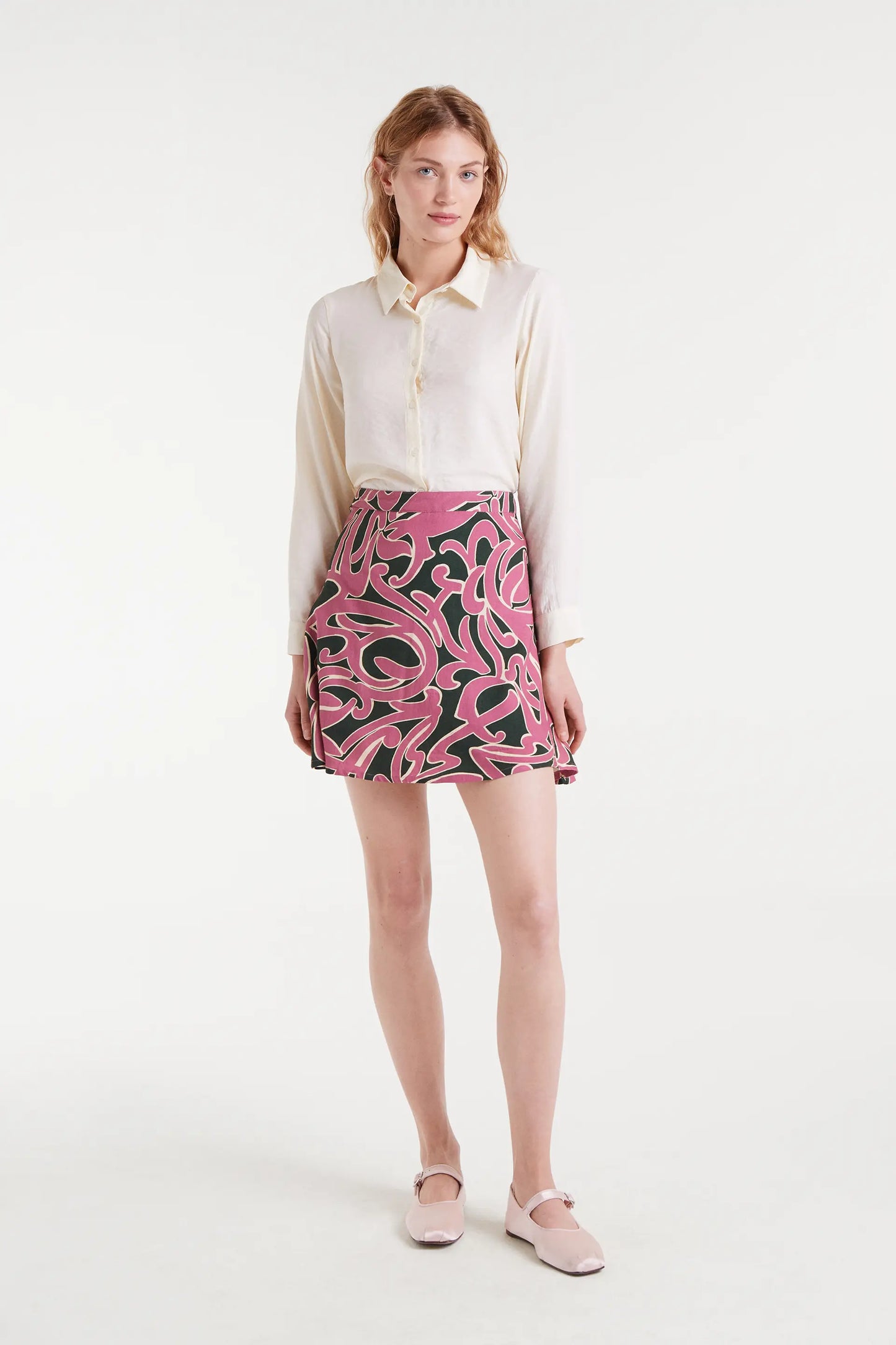 Falda midi con estampado Pastures